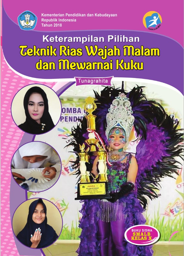Buku Teknik Rias Wajah Malam dan Mewarnai Kuku